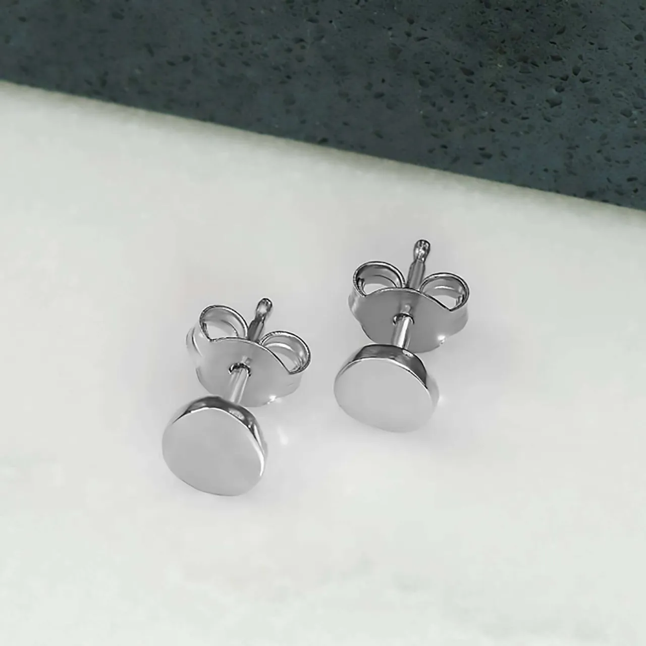 Round Studs In Sterling Silver photo 5