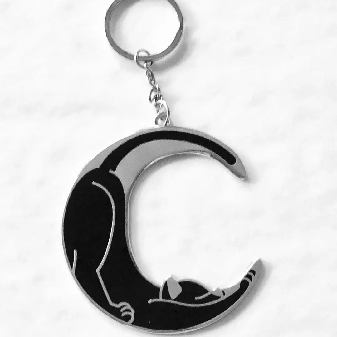Cat moon Keychain/bag Charm photo 1