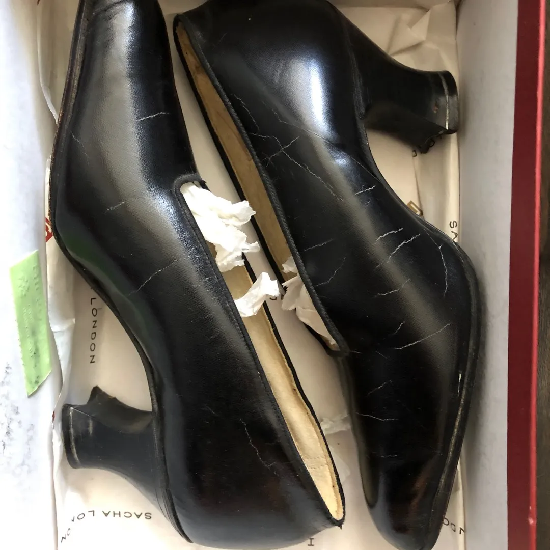 Antique 1920’s Dead Stock Women’s Leather Shoes Unworn photo 1