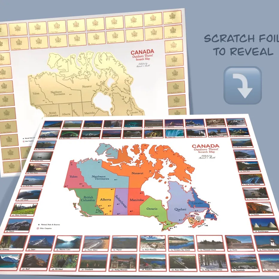Canada Parks Foil Scratch map.  Explore Canada And Reveal The... photo 3