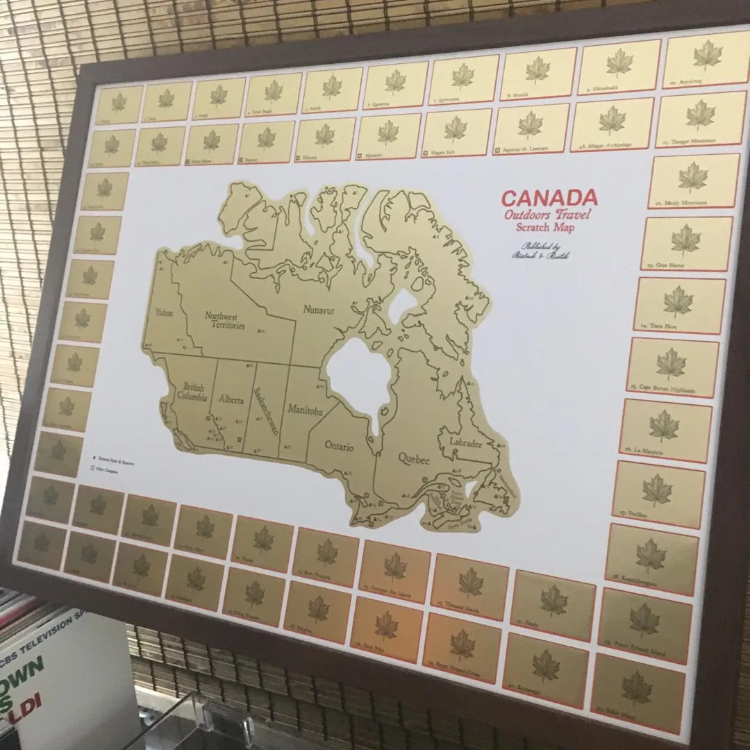 Canada Parks Foil Scratch map.  Explore Canada And Reveal The... photo 6
