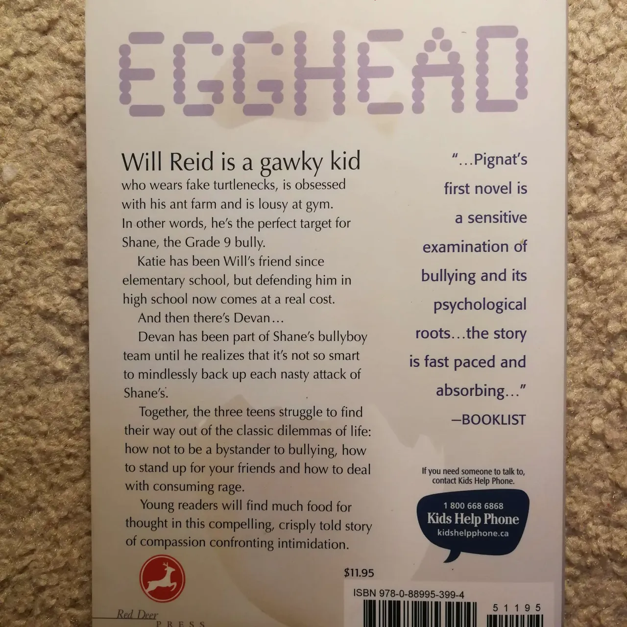 Egghead a Novel, book by Caroline Pignat photo 3