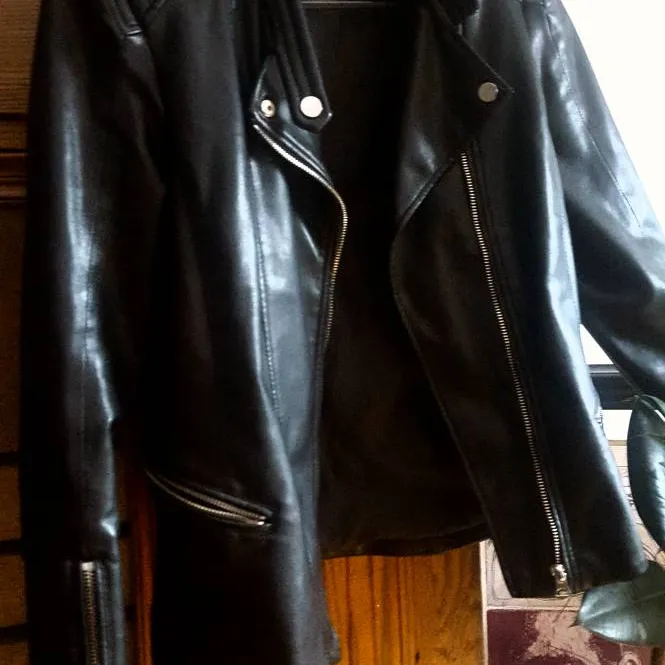 Faux Leather Jacket (Size 6) photo 1