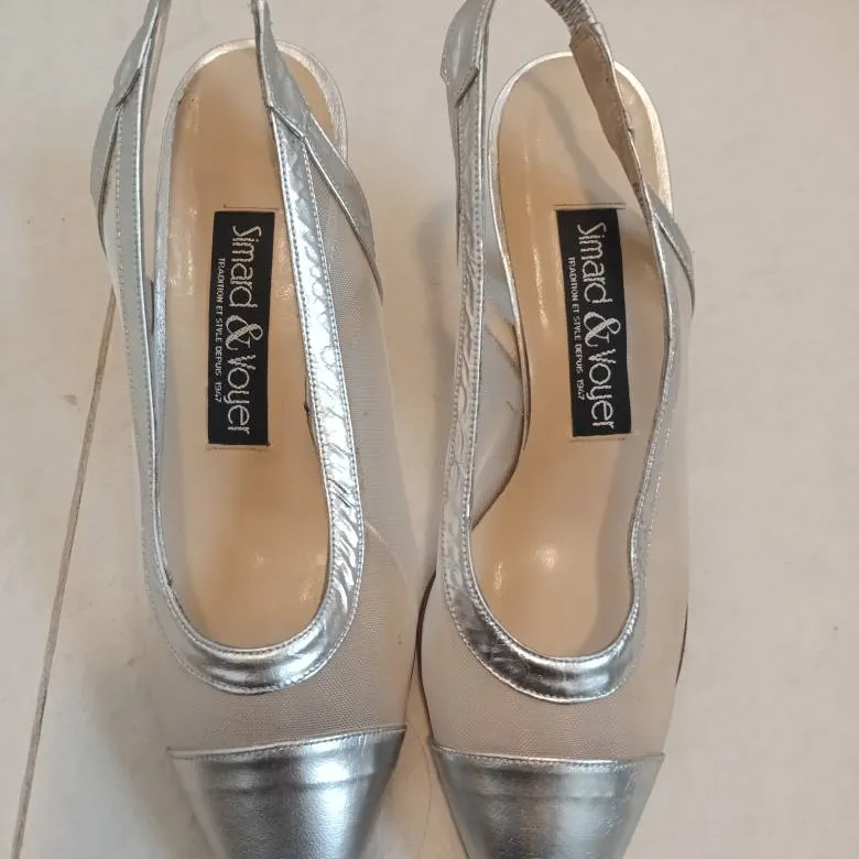 Vintage Silver Heels (Size 5.5) photo 3