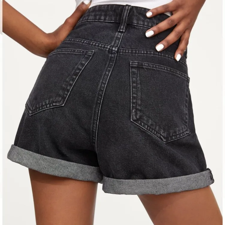 Zara High waisted Denim Shorts (fits Size 25) photo 3
