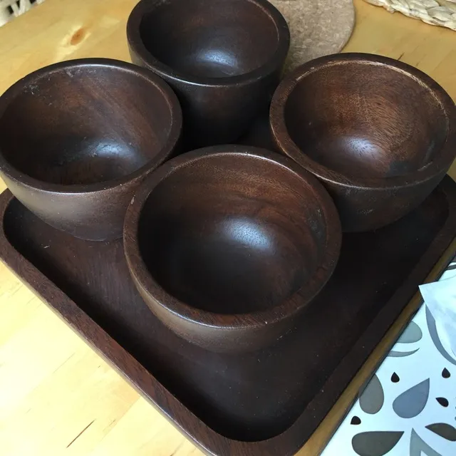 Wooden Tray & Bowls photo 1