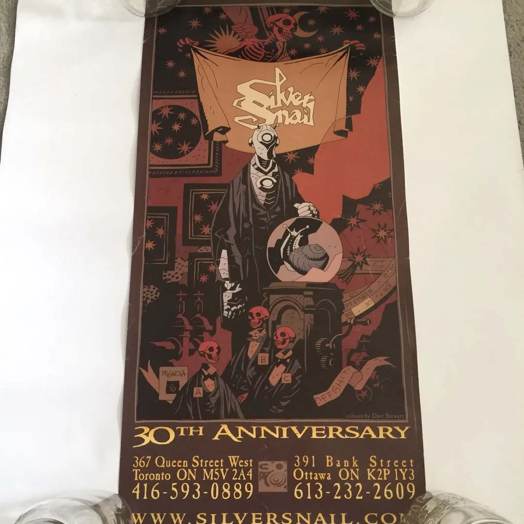 Silver Snail 30th Anniversary Mignola Poster FOUND ANOTHER ONE! photo 1
