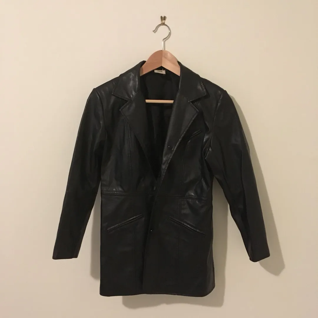 Vintage leather blazer photo 1