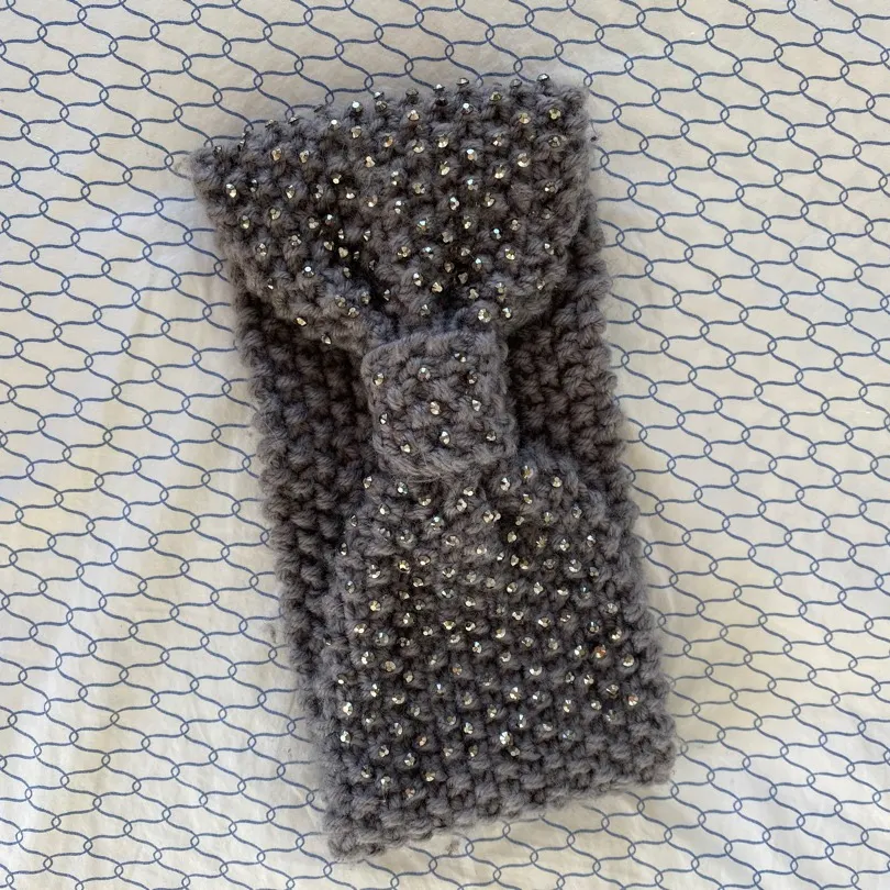 Grey Knit Wool Headband photo 1