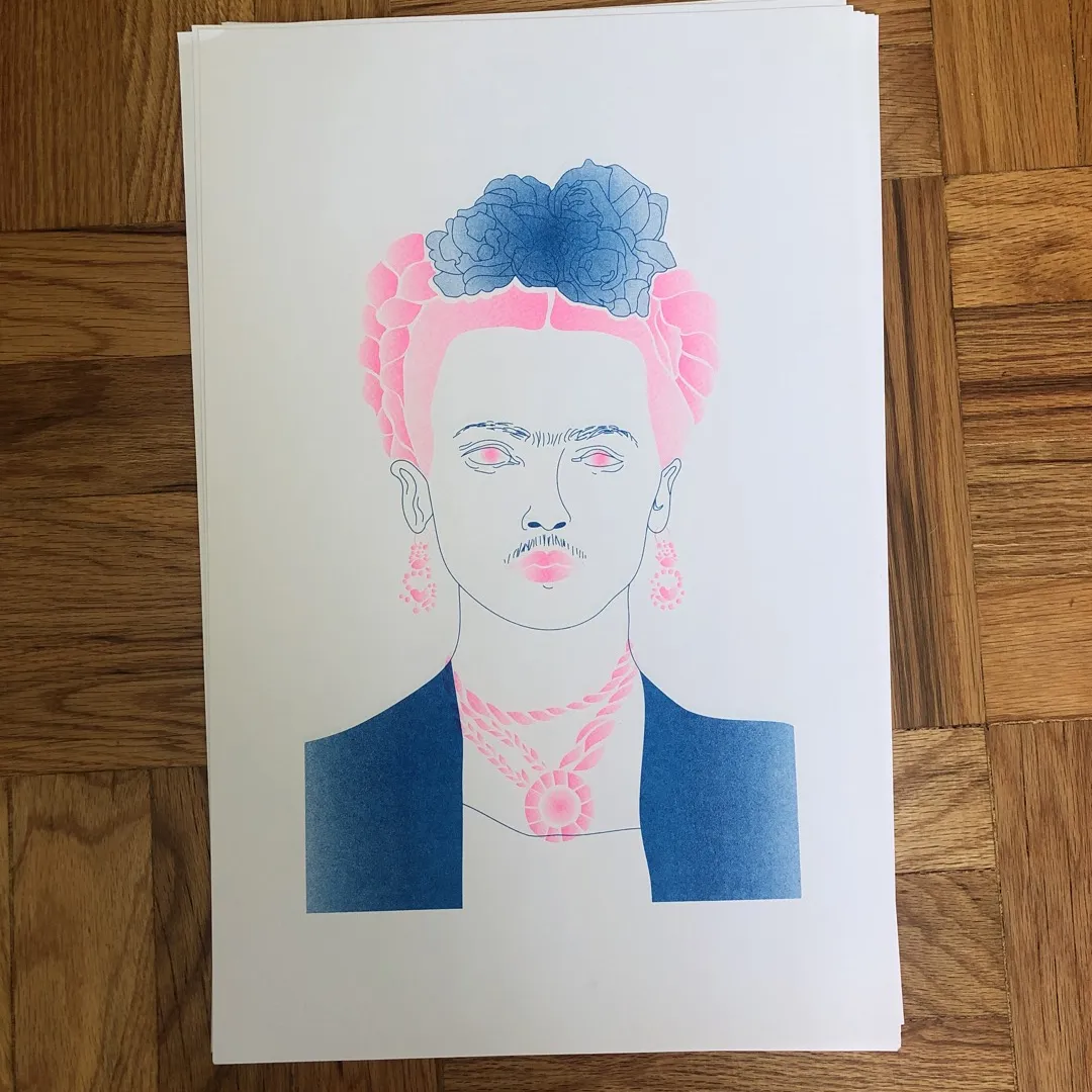 Frida Kahlo Riso Print 11x17 photo 1