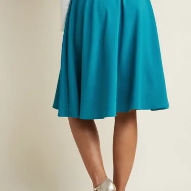 ModCloth “just This Sway” Teal A-Line Skirt - M photo 1