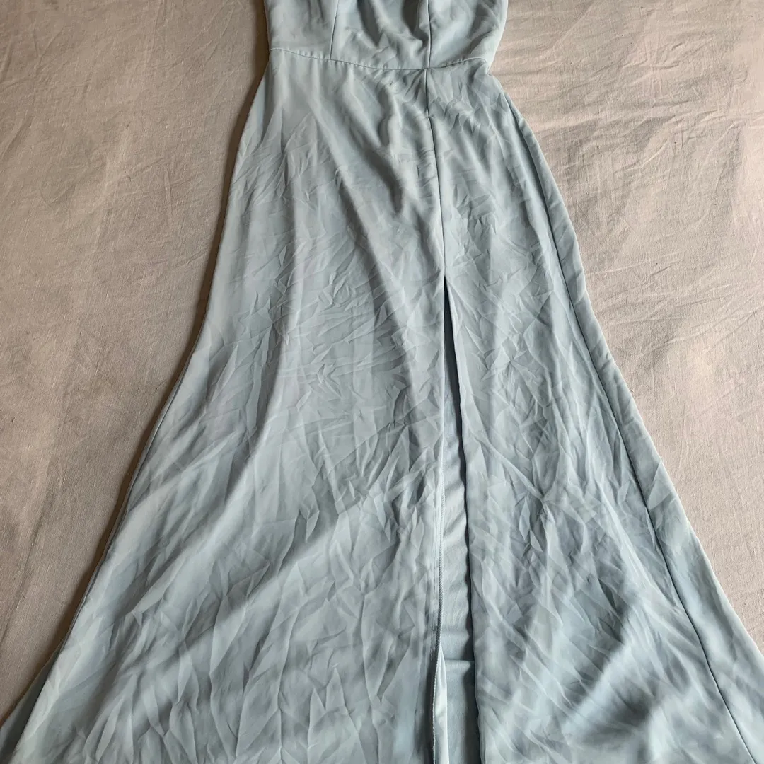 Light Blue Crepe Dress photo 3