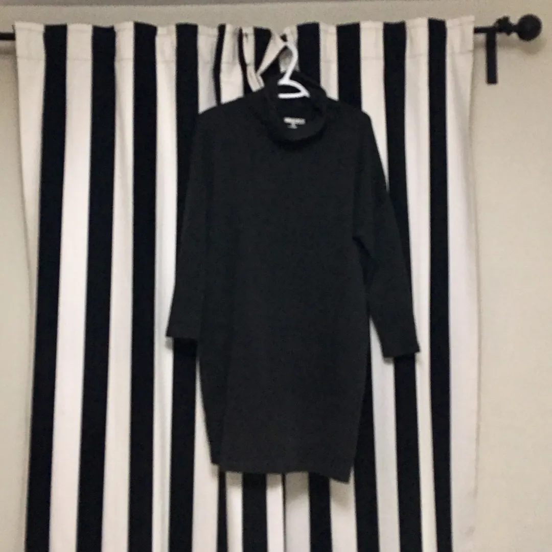 OAK + FORT Soft Turtleneck Sweatshirt Dress - One Size photo 1
