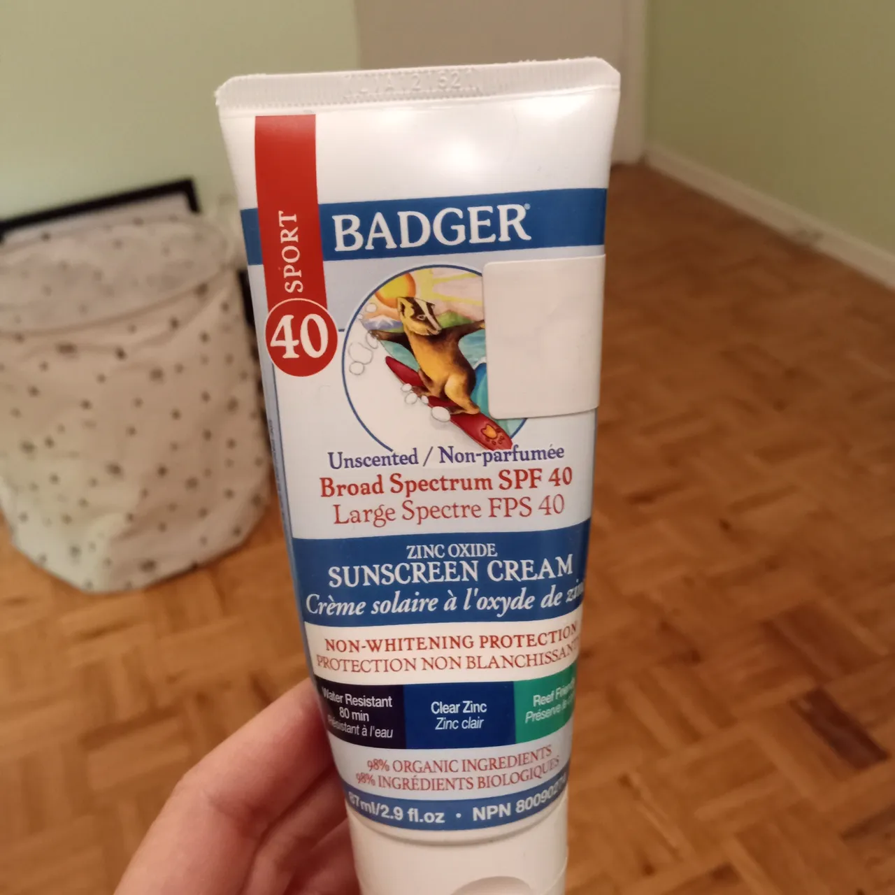 Badger 40 SPF mineral sunscreen  photo 1