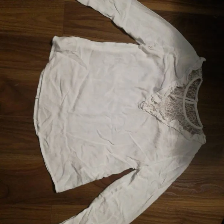 H And M White Lace Shirt photo 1