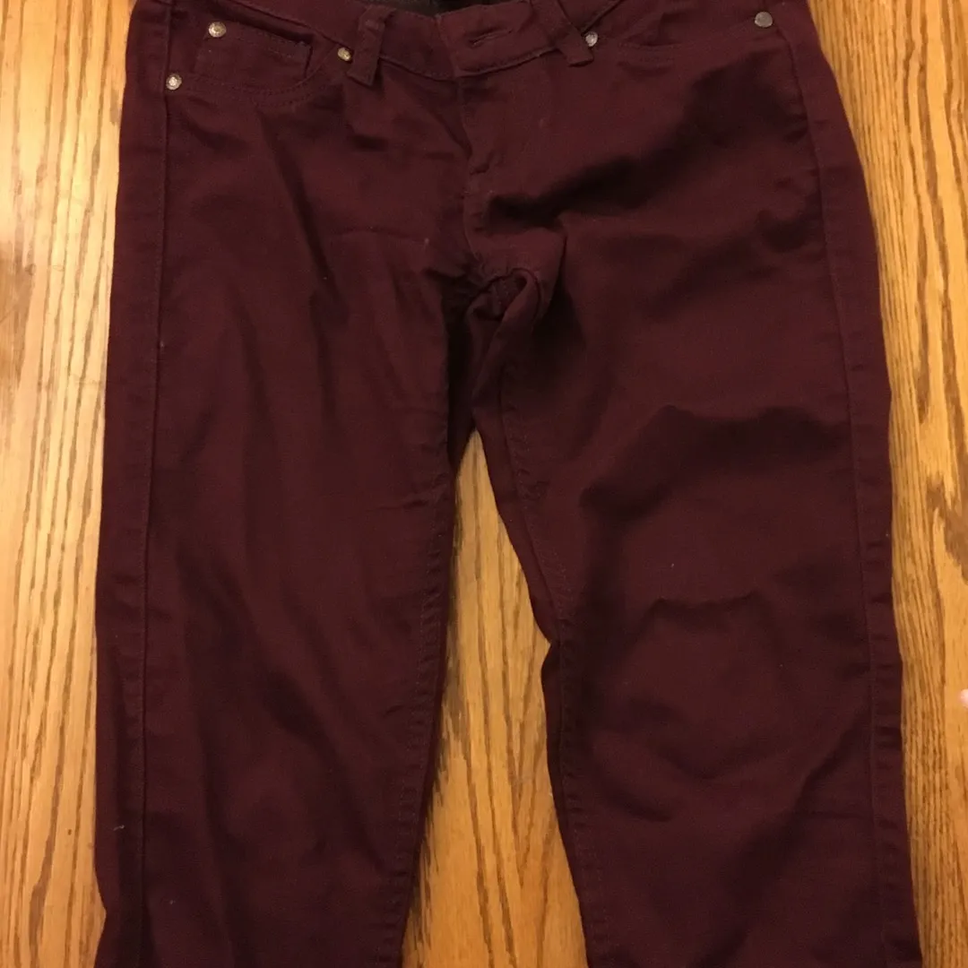 Size 0 Dark Red Pants photo 1
