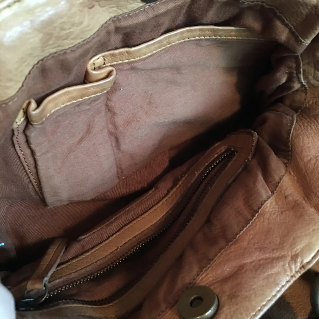 ANTHROPOLOGIE Boho Chic Leather Bag photo 6