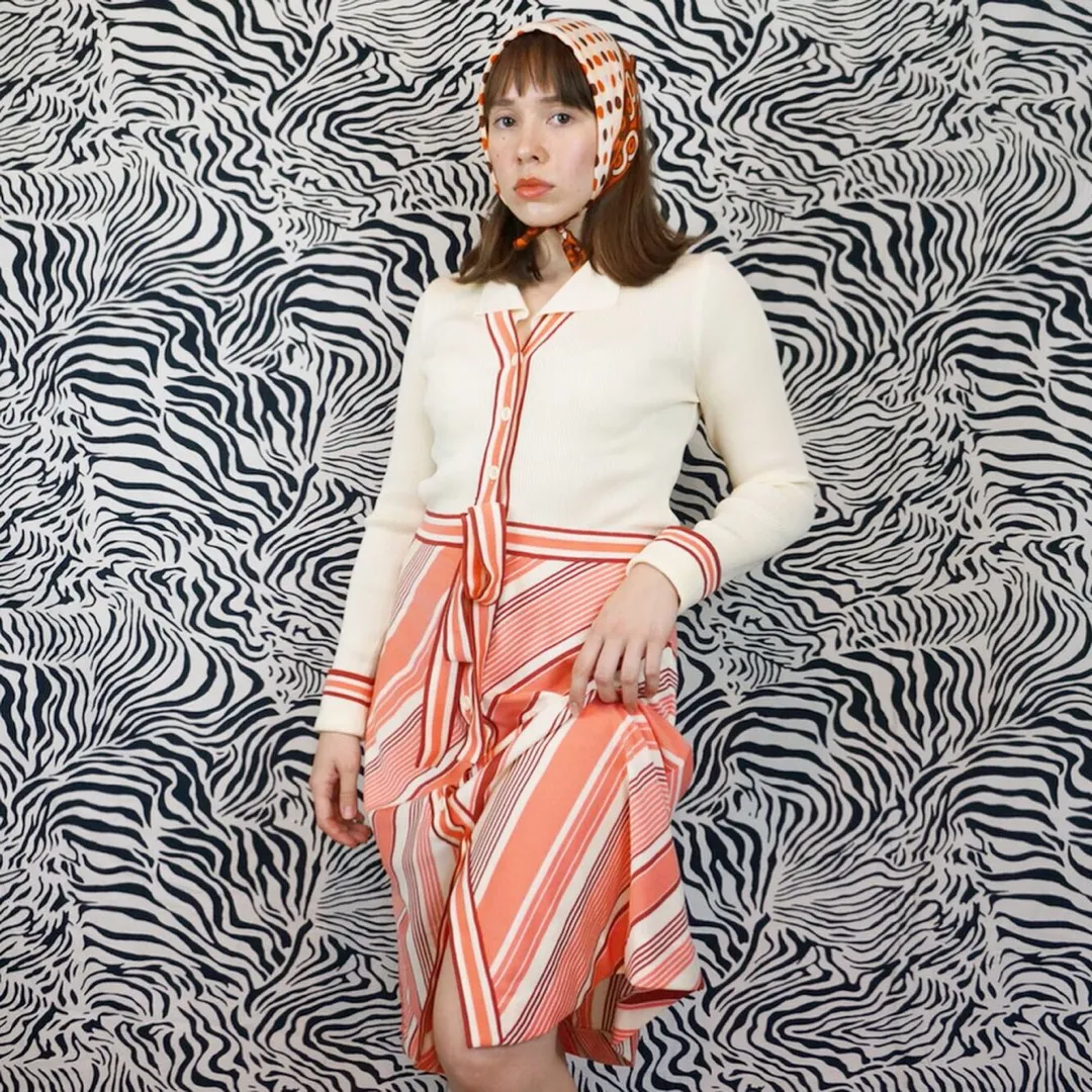 Vintage 70s Midi Dress - Size Medium photo 1