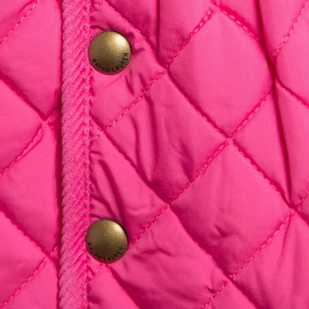 Ralph Lauren Pink Quilted Barn Jacket 9 Months photo 4