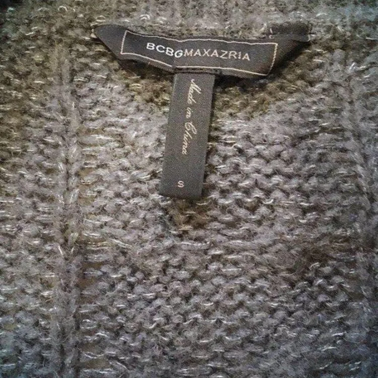 BCBG Charcoal Grey Cowl Neck Sweater photo 3