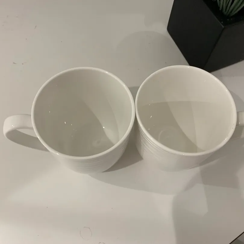 4 X Brand New White Mugs photo 3