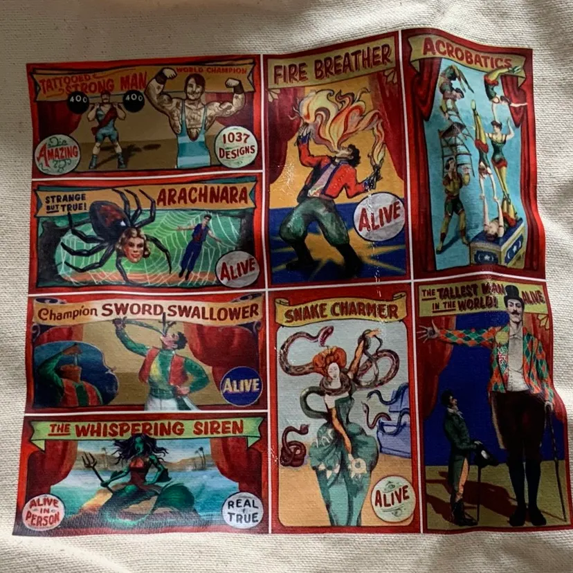 Circus Sideshow Canvas Bag photo 3