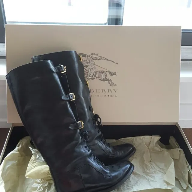 Burberry Equestrian Leather Boots photo 1