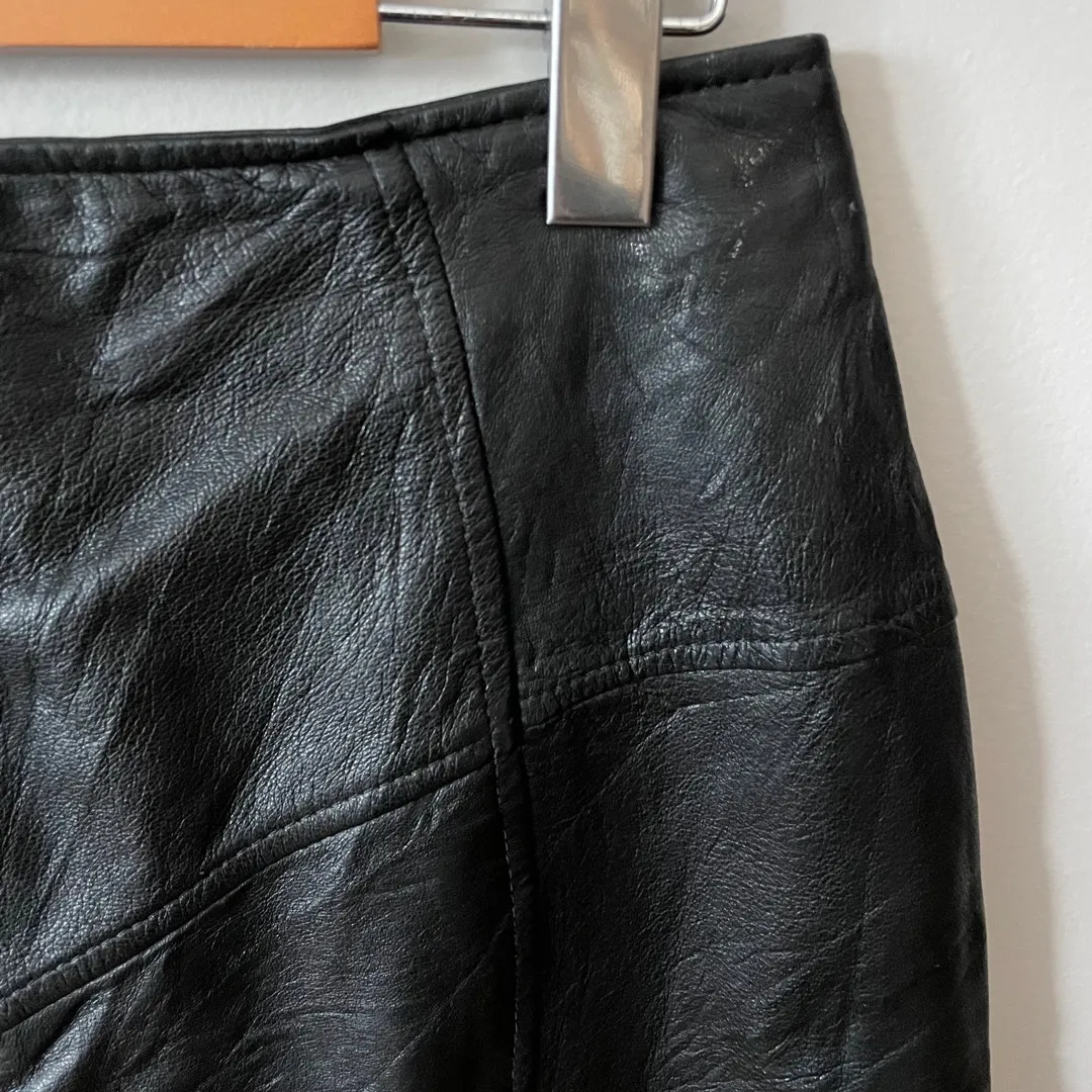Vintage Leather Skirt - Sz 30 photo 4