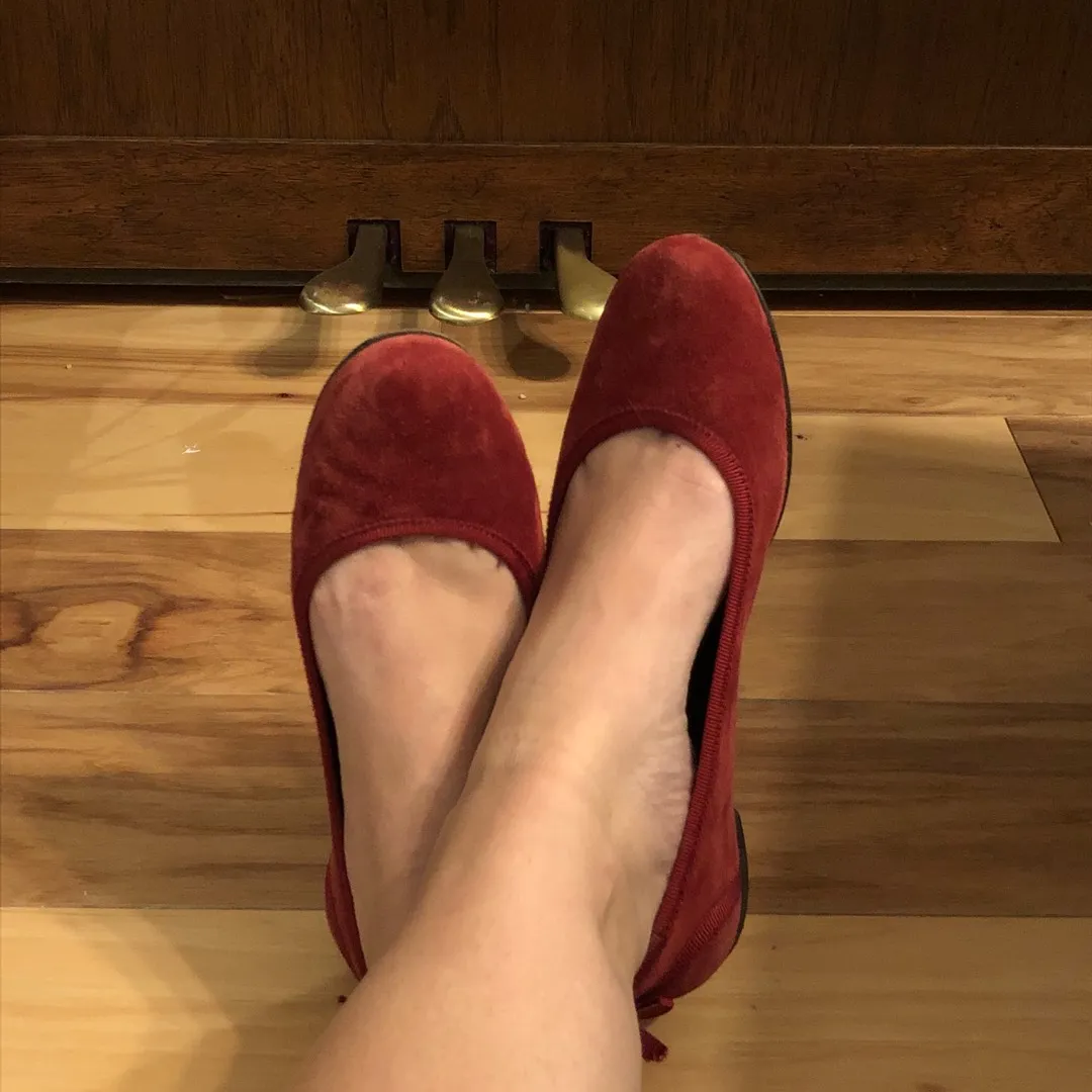 Cutest Red Suede Flats! photo 5