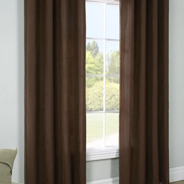 Chocolate Brown Black Out Curtains photo 1