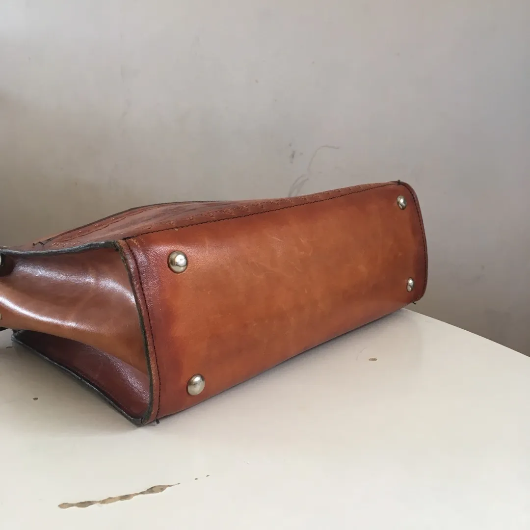 vintage leather purse photo 3