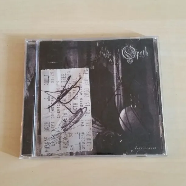 Opeth Autographed Deliverance Album photo 1