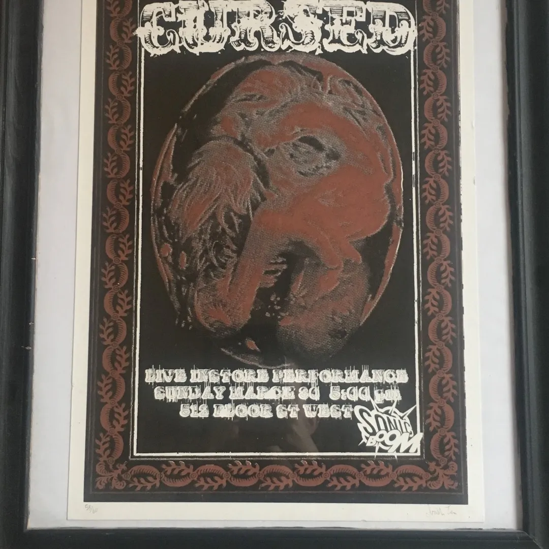 Limited Edition Cursed Show Poster Signed And Framed photo 1