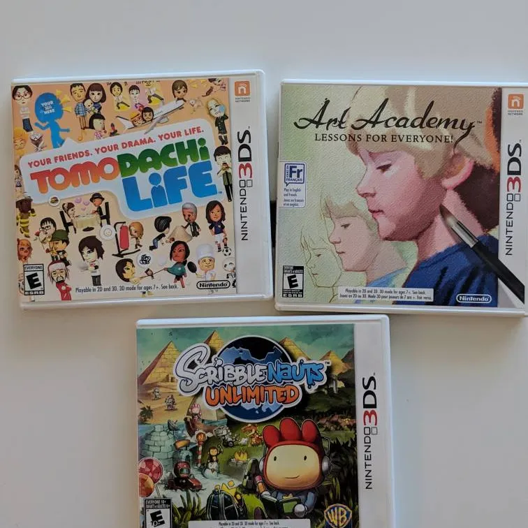 Nintendo 3DS Games - Tomodachi Life, Scribblenauts, Art Academy photo 1
