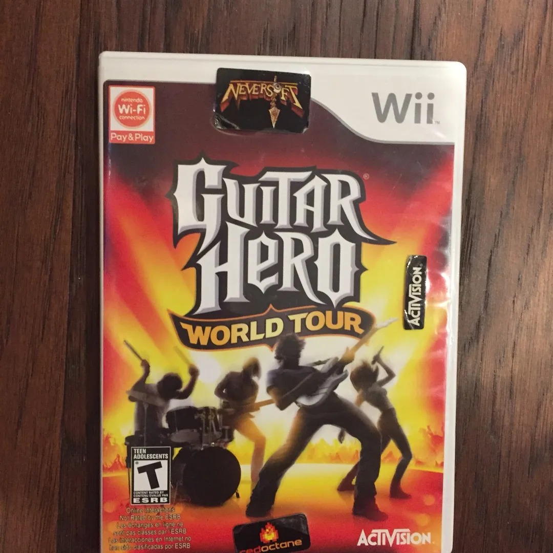 2 Guitar Hero Guitars + Guitar Hero World Tour Game For Wii photo 4