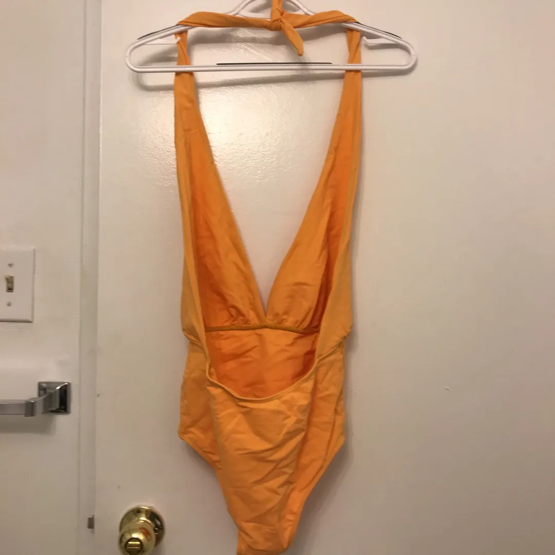 American Apparel Yellow Swimsuit Size S photo 3