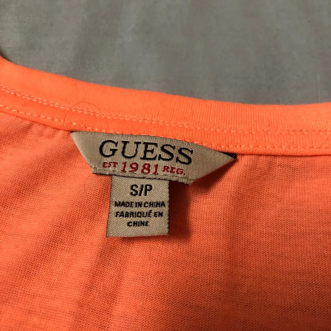 Coral Pink Guess Top photo 3