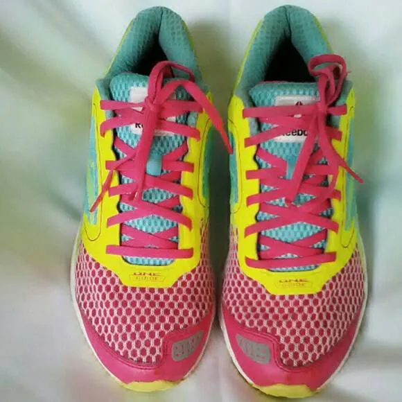 Reebok One Runners In Hot Pink, Turquoise & Florescent Yellow... photo 4