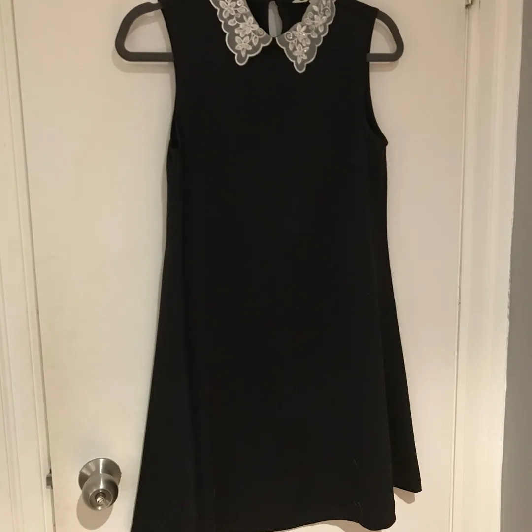 Black Dress With Embellished Collar photo 1