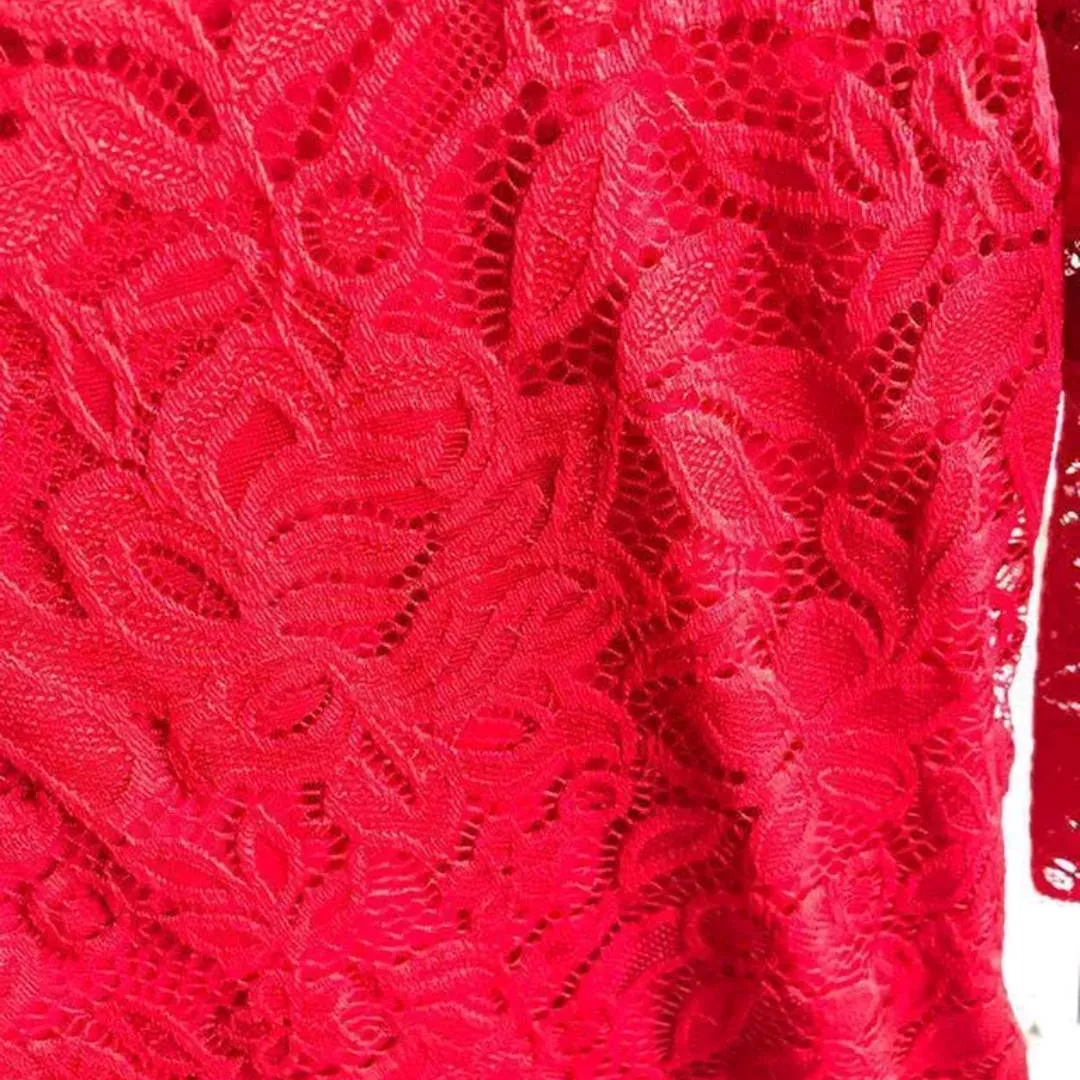 Red Lace Dress photo 4
