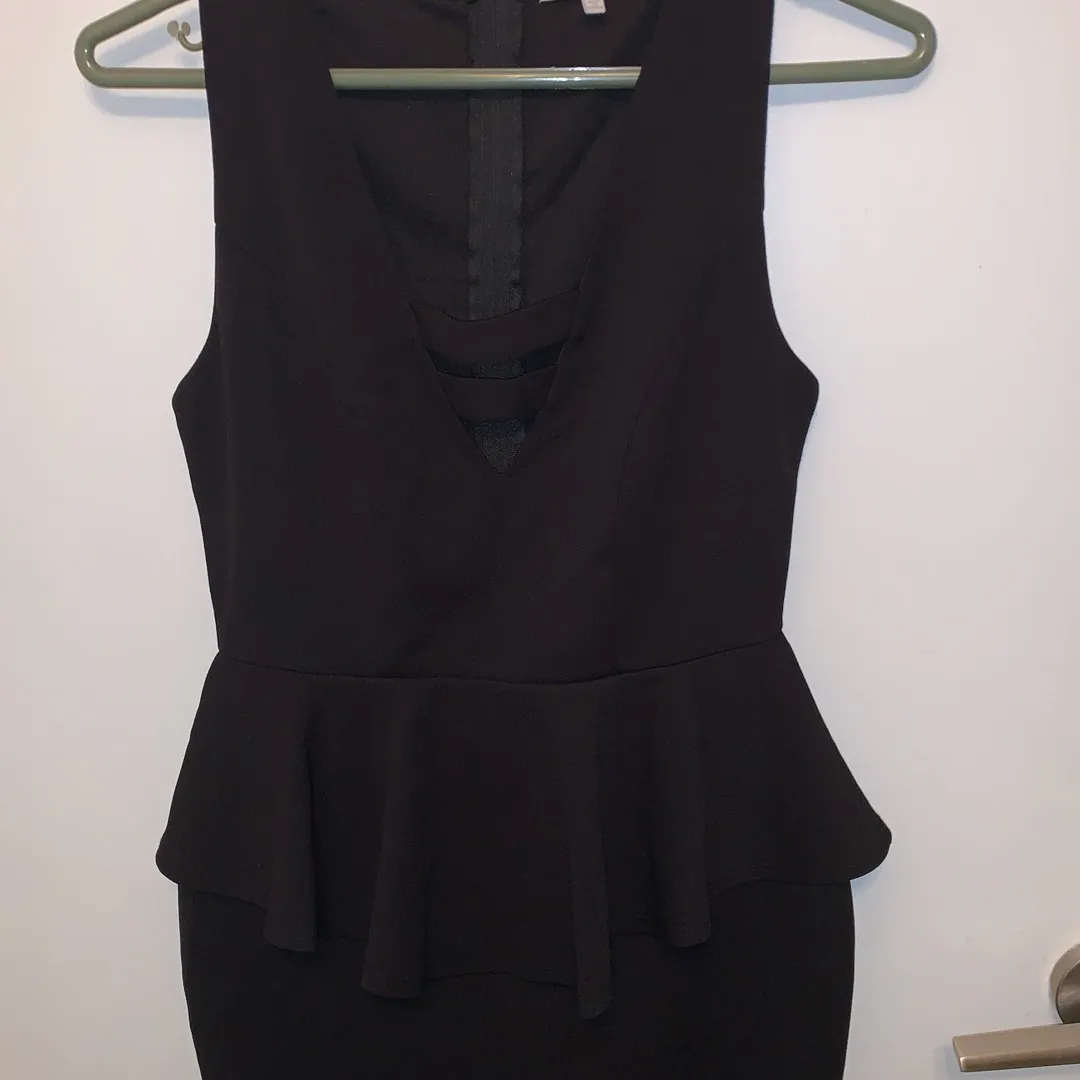 Black Formal Peplum Dress 🤍 photo 5