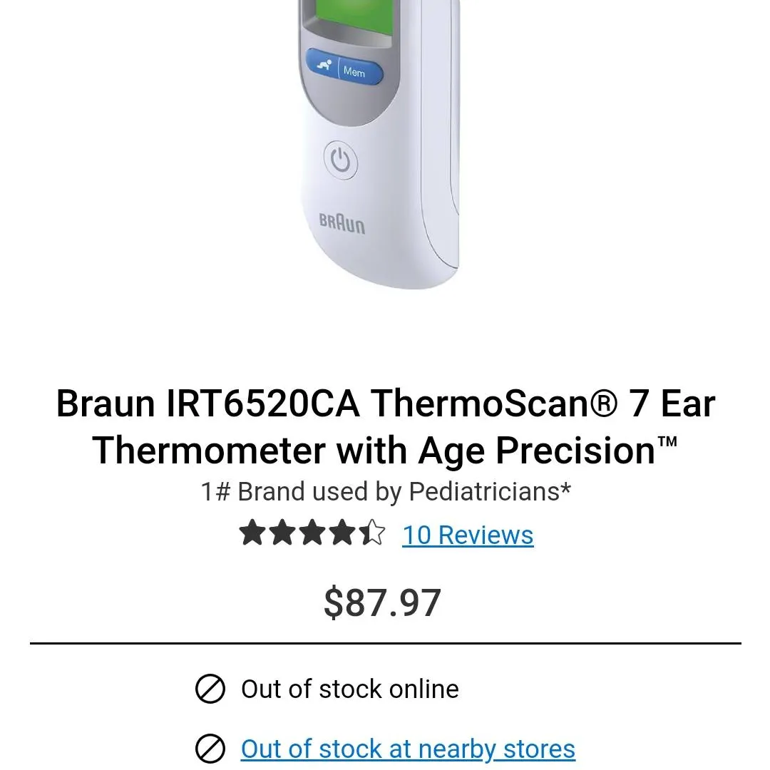 Braun Thermoscan 7 Ear Thermometer With Age Precision photo 4