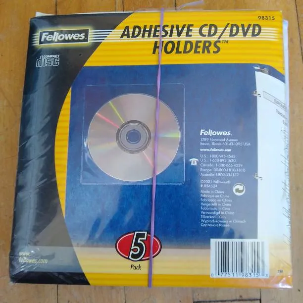 Adhesive CD/DVD Holders (11) Free OBO photo 1