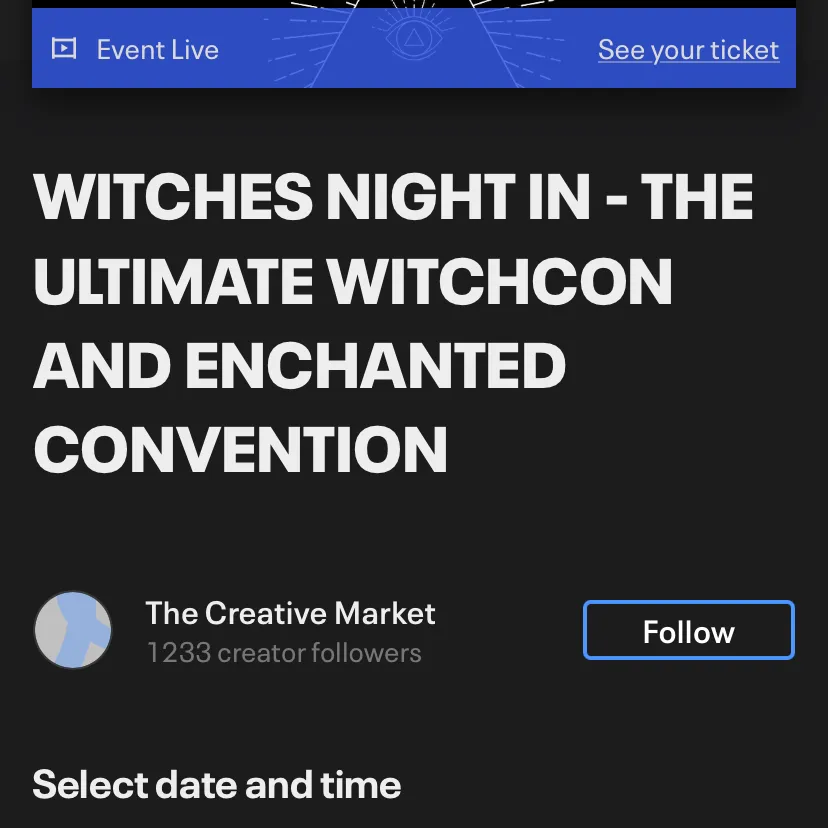 2 Tickets for Witch Convention- immediately! photo 1
