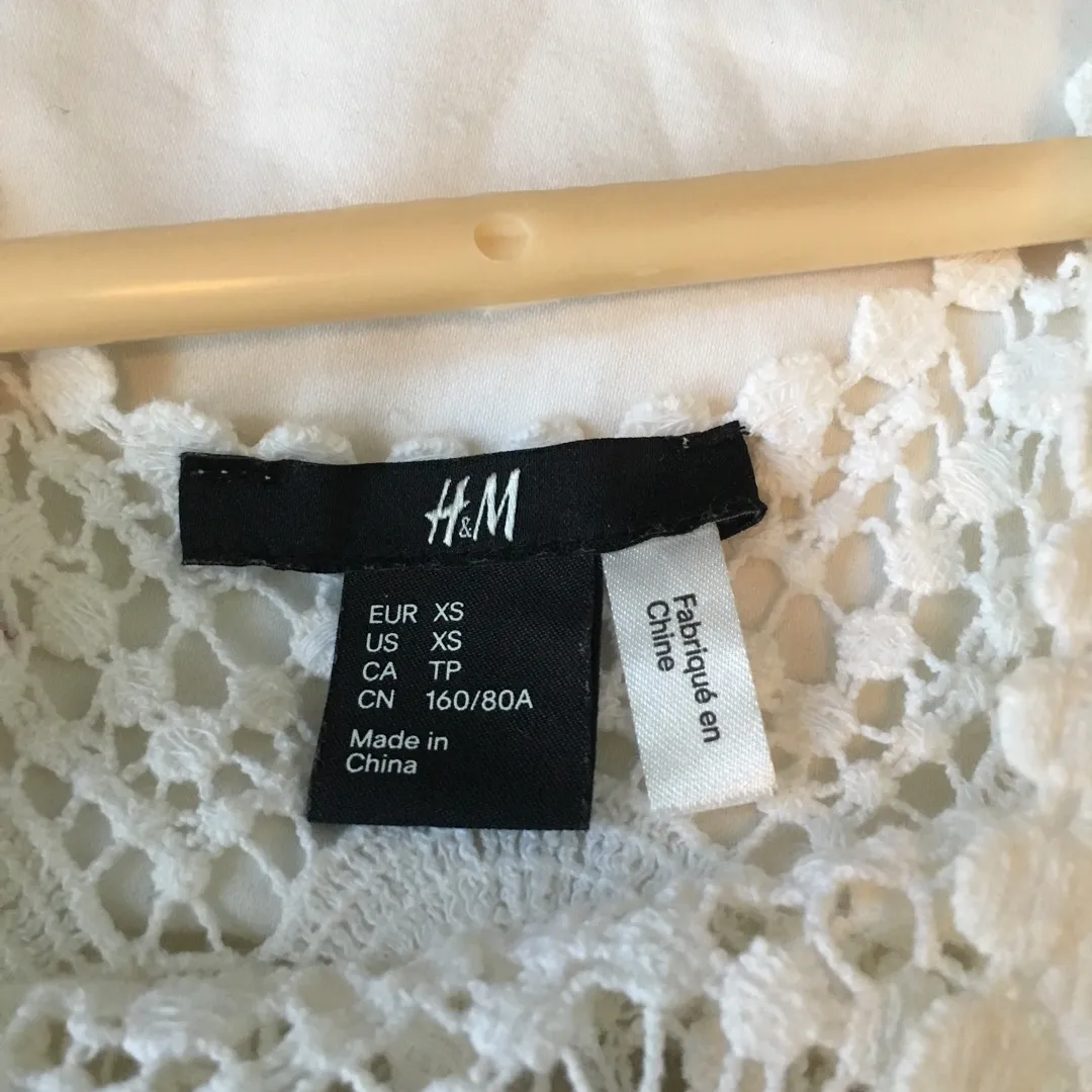 H&M Size XS White Dress photo 6