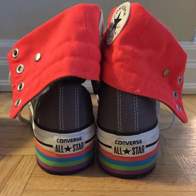 Rainbow Converse Sneakers 8.5 photo 1