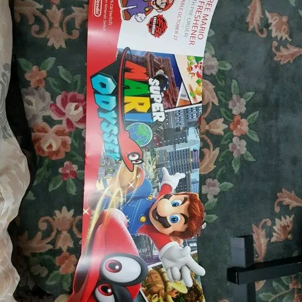 Super Mario Odyssey Promo Banner! In excellent shape! photo 1