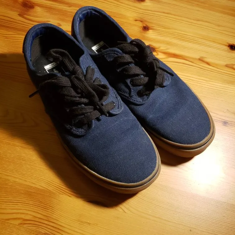 Blue Vans Barely Worn Size 4 Youth photo 1