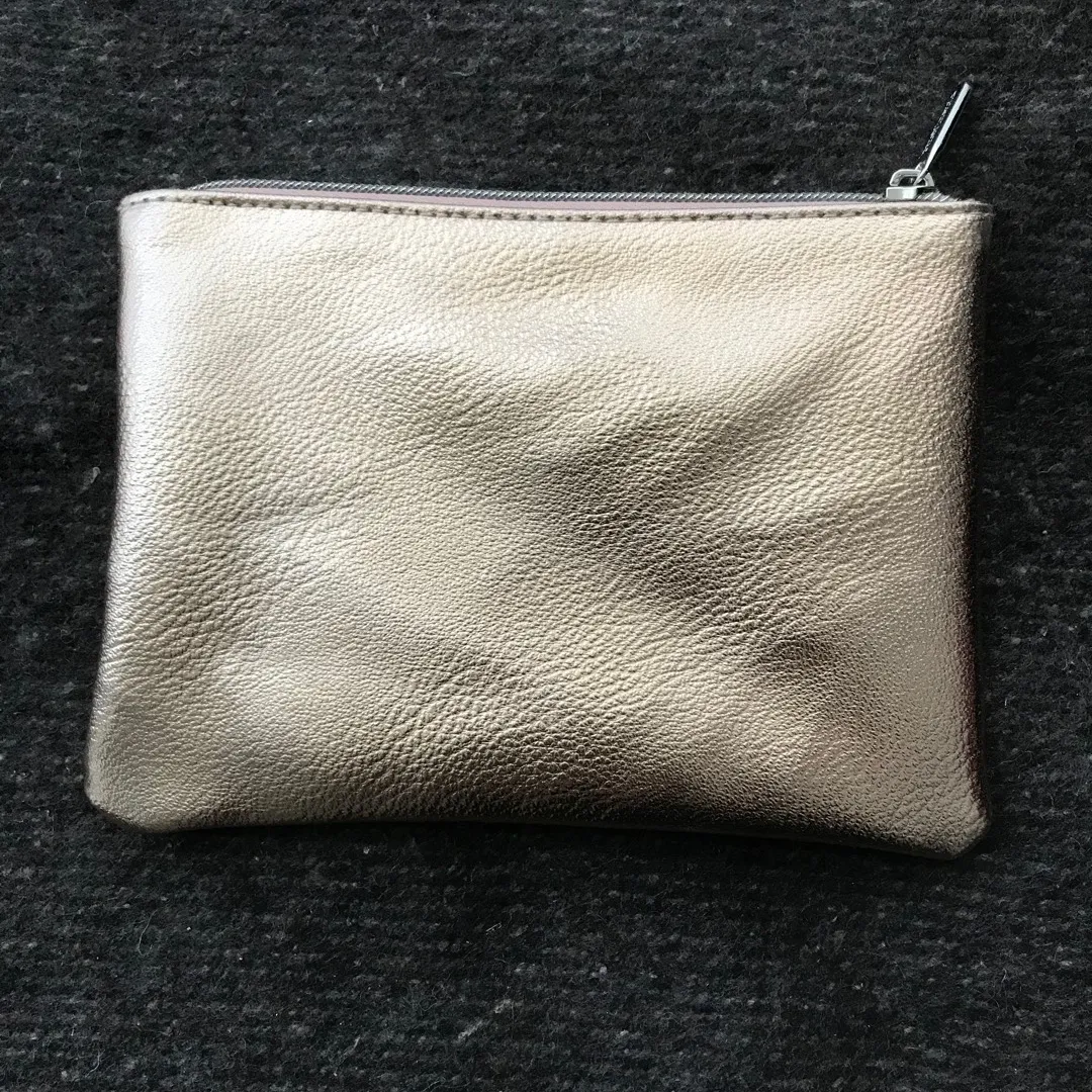 Brand New Gold Makeup Bag or Wallet photo 1