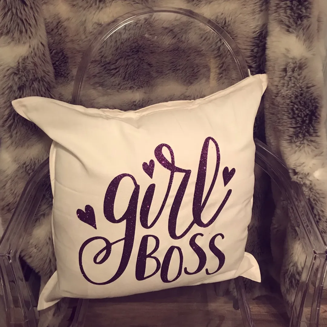 Girl Boss Pillow Cover photo 1